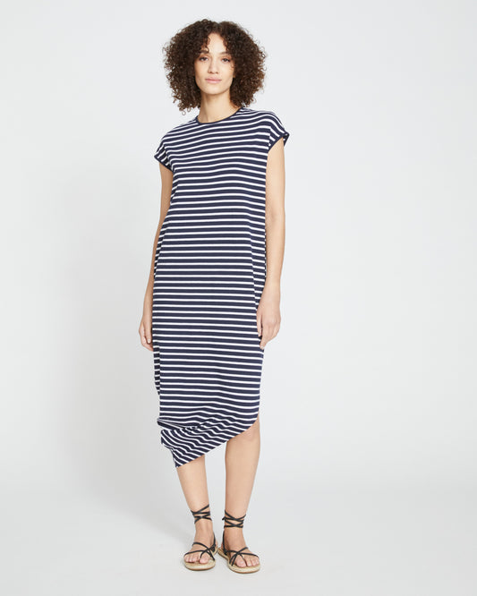 Iconic Geneva Dress - Midnight/White Stripe