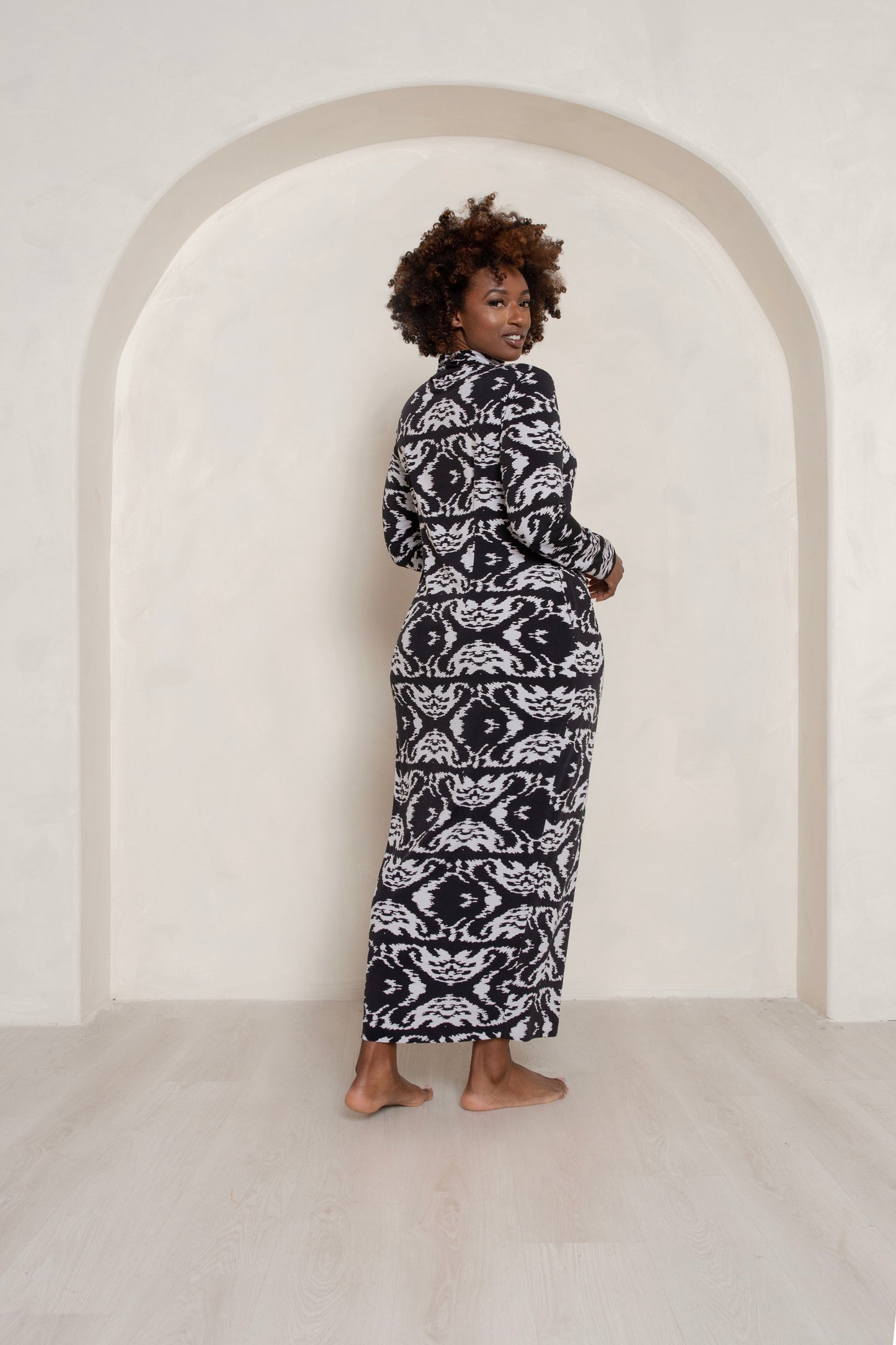 (Sample) Tribal Print Cocoon Dress- JIBRI
