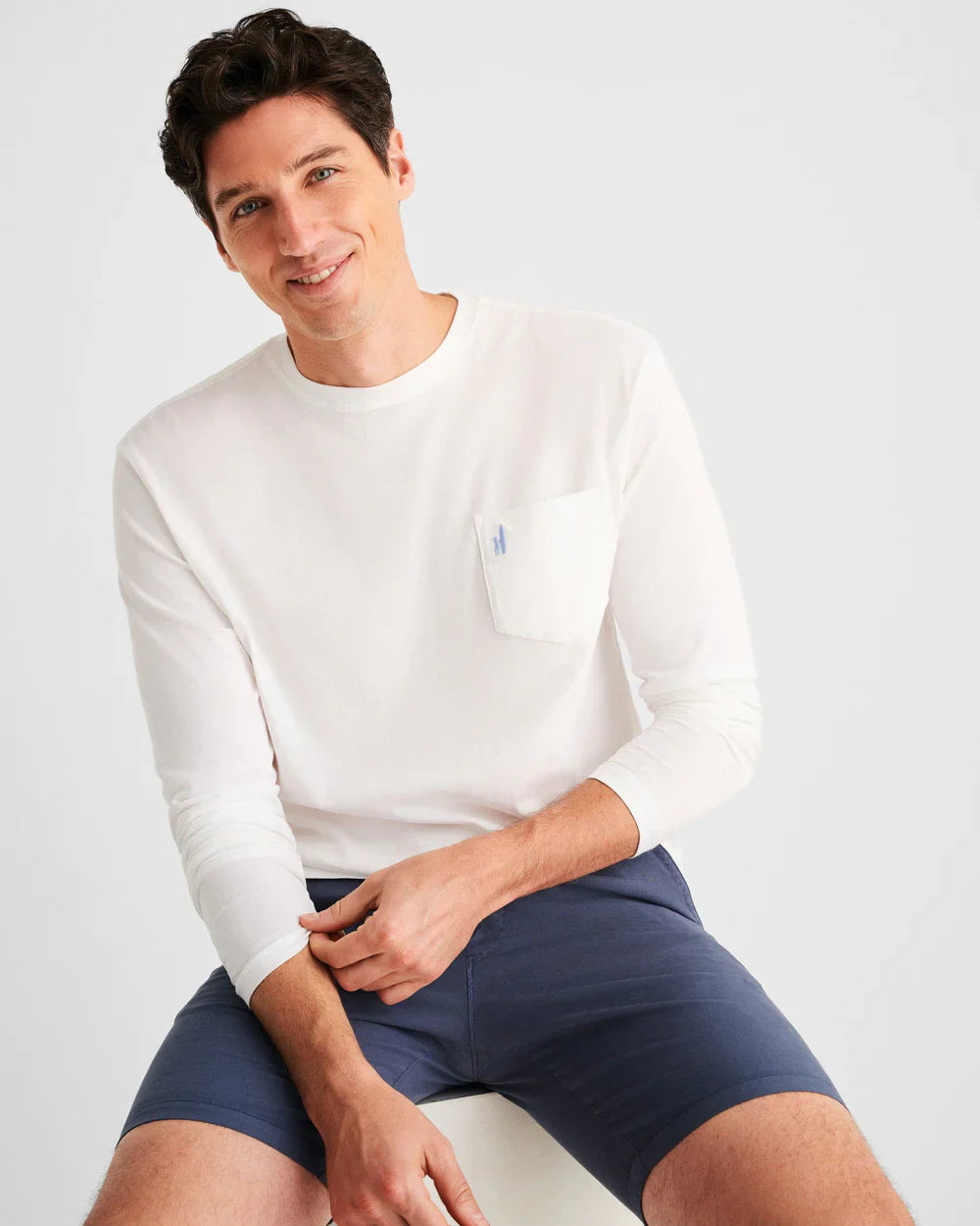 Brennan Long Sleeve T-Shirt in White
