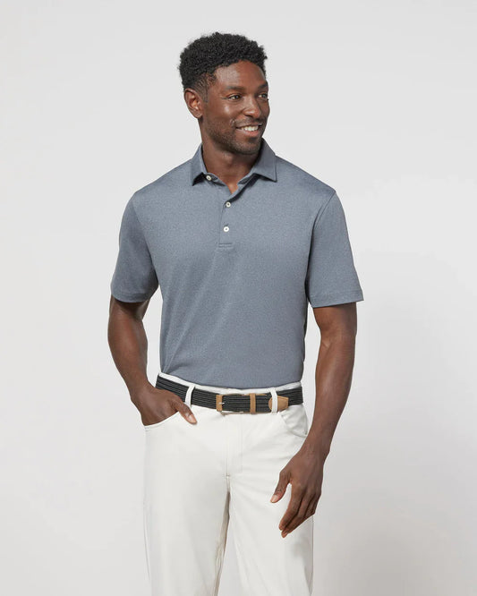 Birdie Jersey Polo in Heather Black