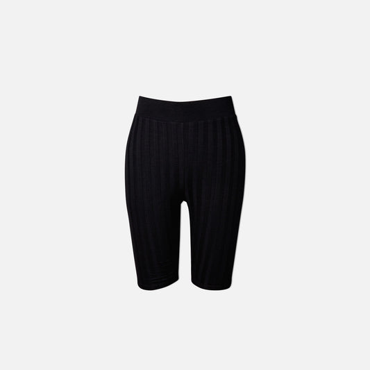 Jonathan Simkhai Morgan Compact Rib Biker Short - Black