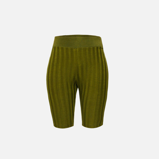 Jonathan Simkhai Morgan Rib Biker Short - Basil