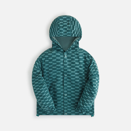 Kith Kids Flocked Monogram Hooded Coaches Jacket - Rhythm