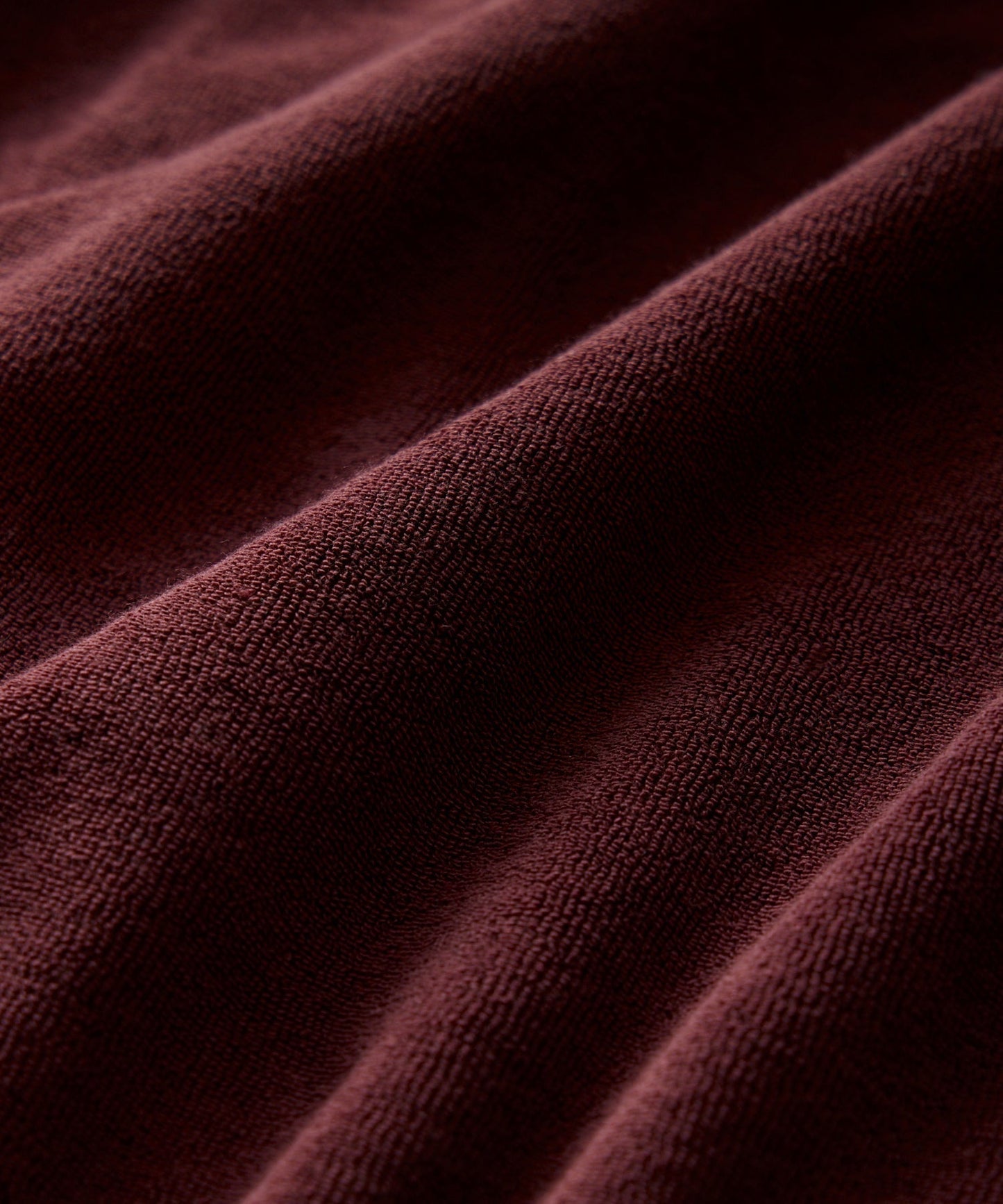 Colorblock Terry Beach Polo in Classic Burgundy