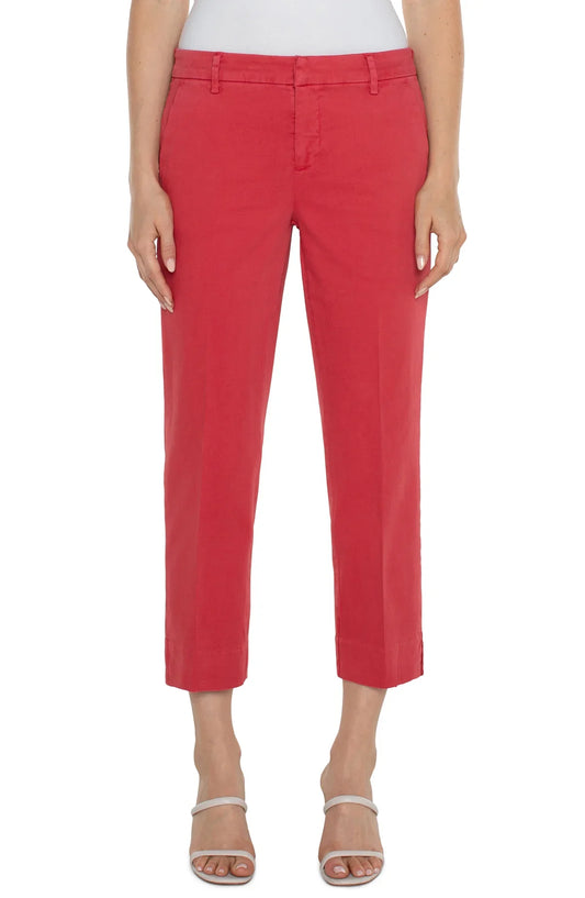 Kelsey Trouser with Slit in Berry