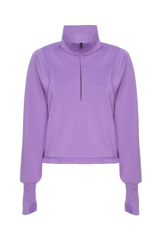 Rodeo Lavender Oversized Half Zip