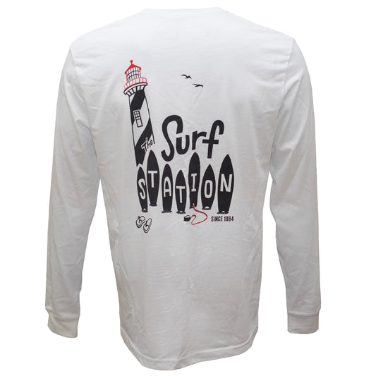 Surf Station x Karen Pedone St. Aug Lighthouse Men's L/S T-Shirt