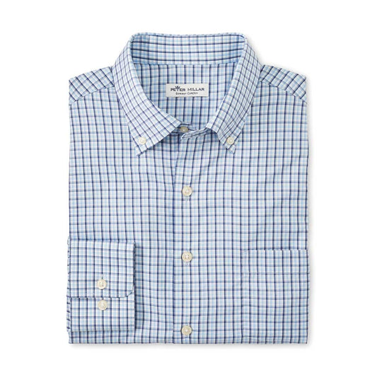 Peter Millar Fayette Performance Twill Sport Shirt-MENS CLOTHING-Sport Navy-M-Kevin's Fine Outdoor Gear & Apparel