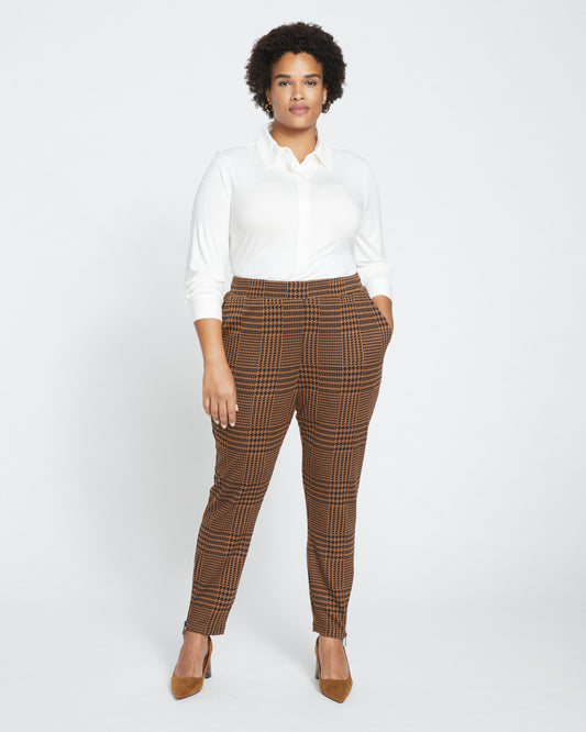 Moro Pocket Signature Ponte Pants - Autumn Houndstooth Jacquard