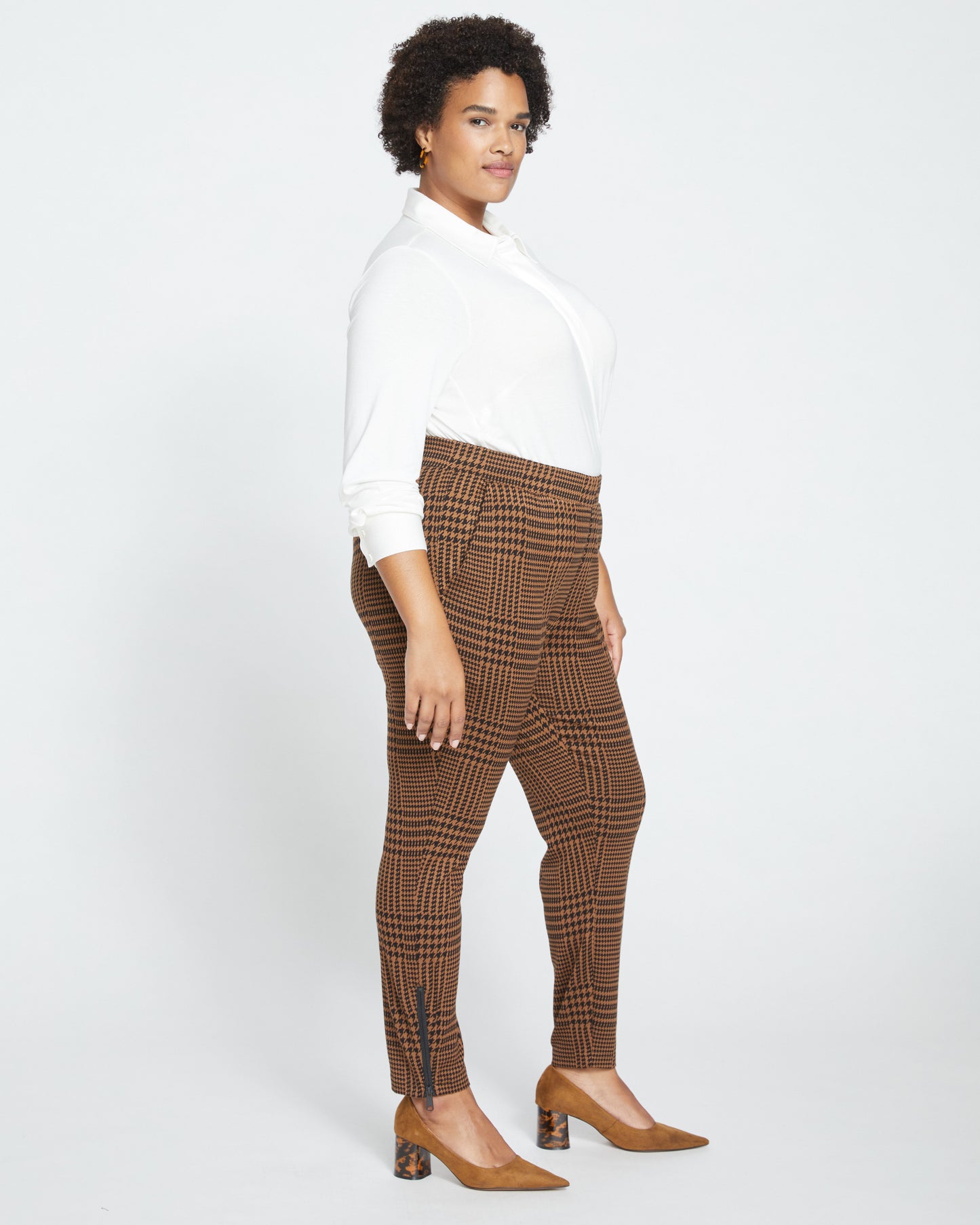 Moro Pocket Signature Ponte Pants - Autumn Houndstooth Jacquard
