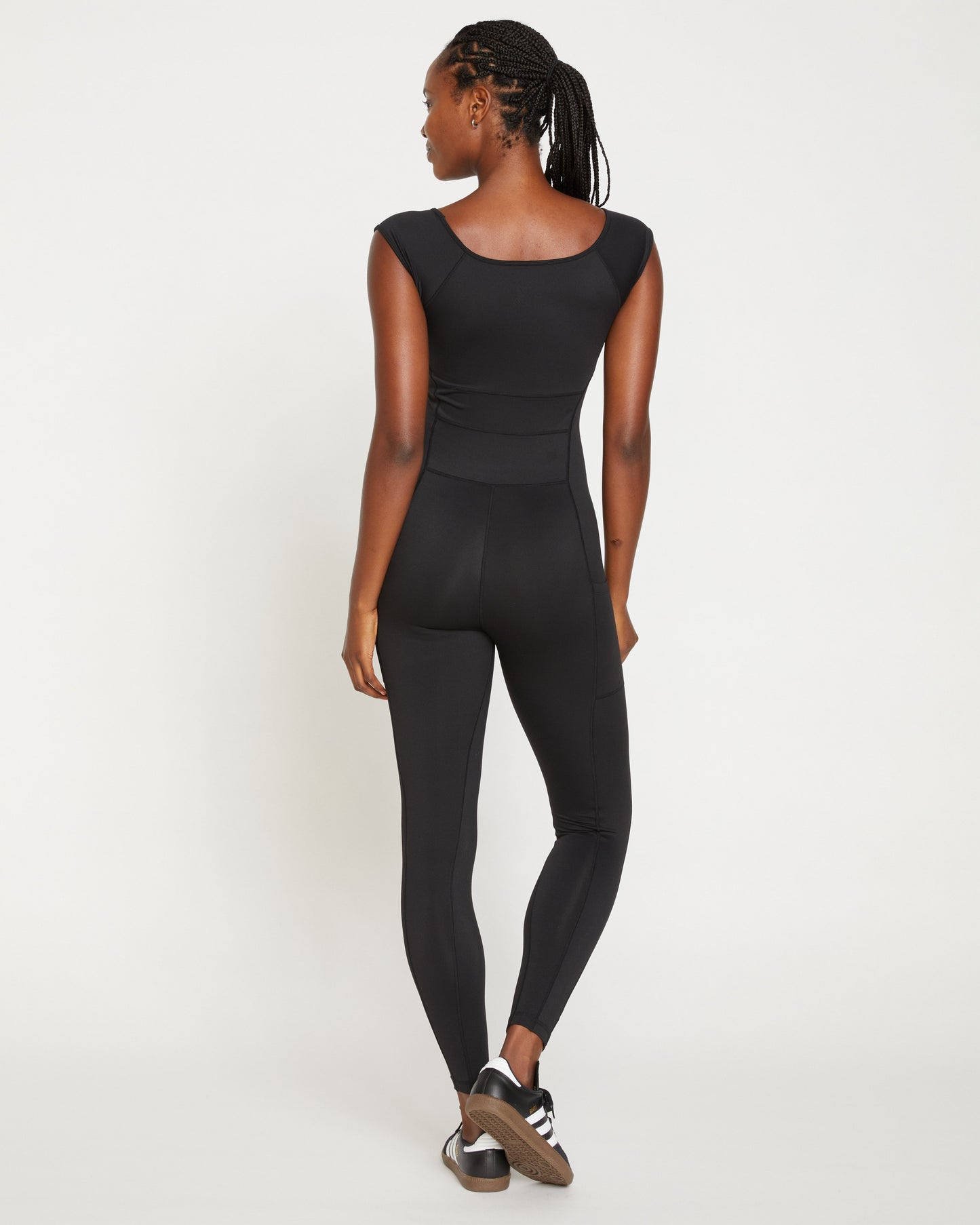 Next-to-Naked Cap Sleeve Bodysuit - Black