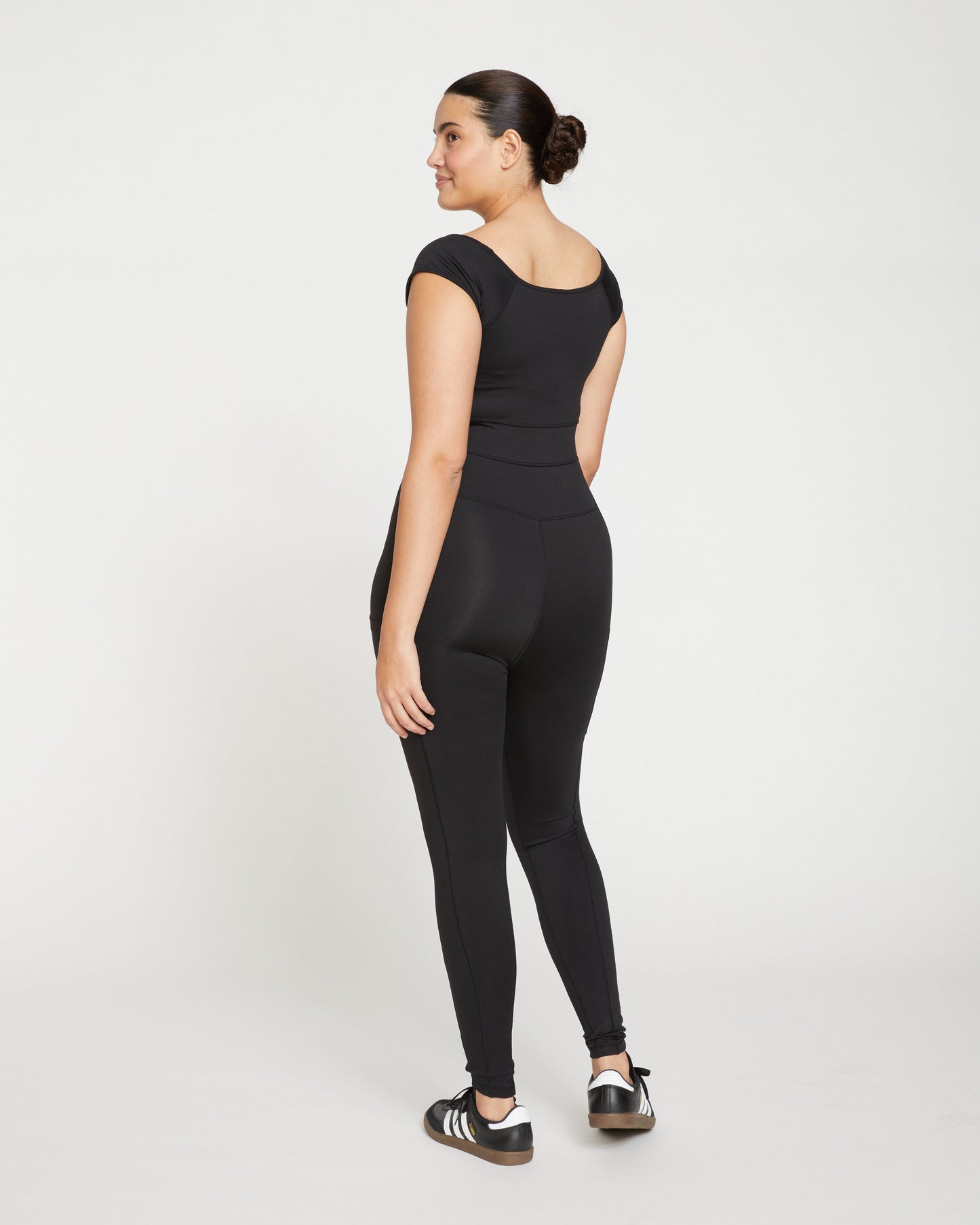 Next-to-Naked Cap Sleeve Bodysuit - Black