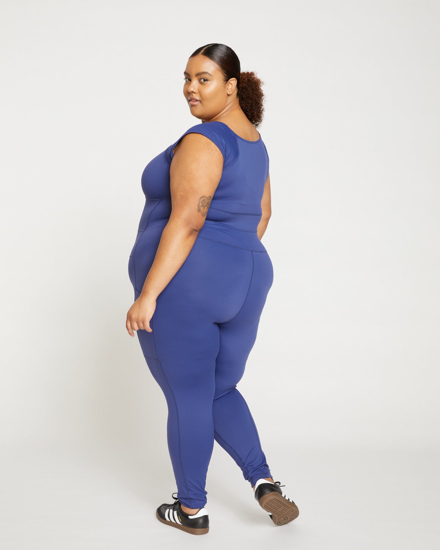 Next-to-Naked Cap Sleeve Bodysuit - Rich Cobalt