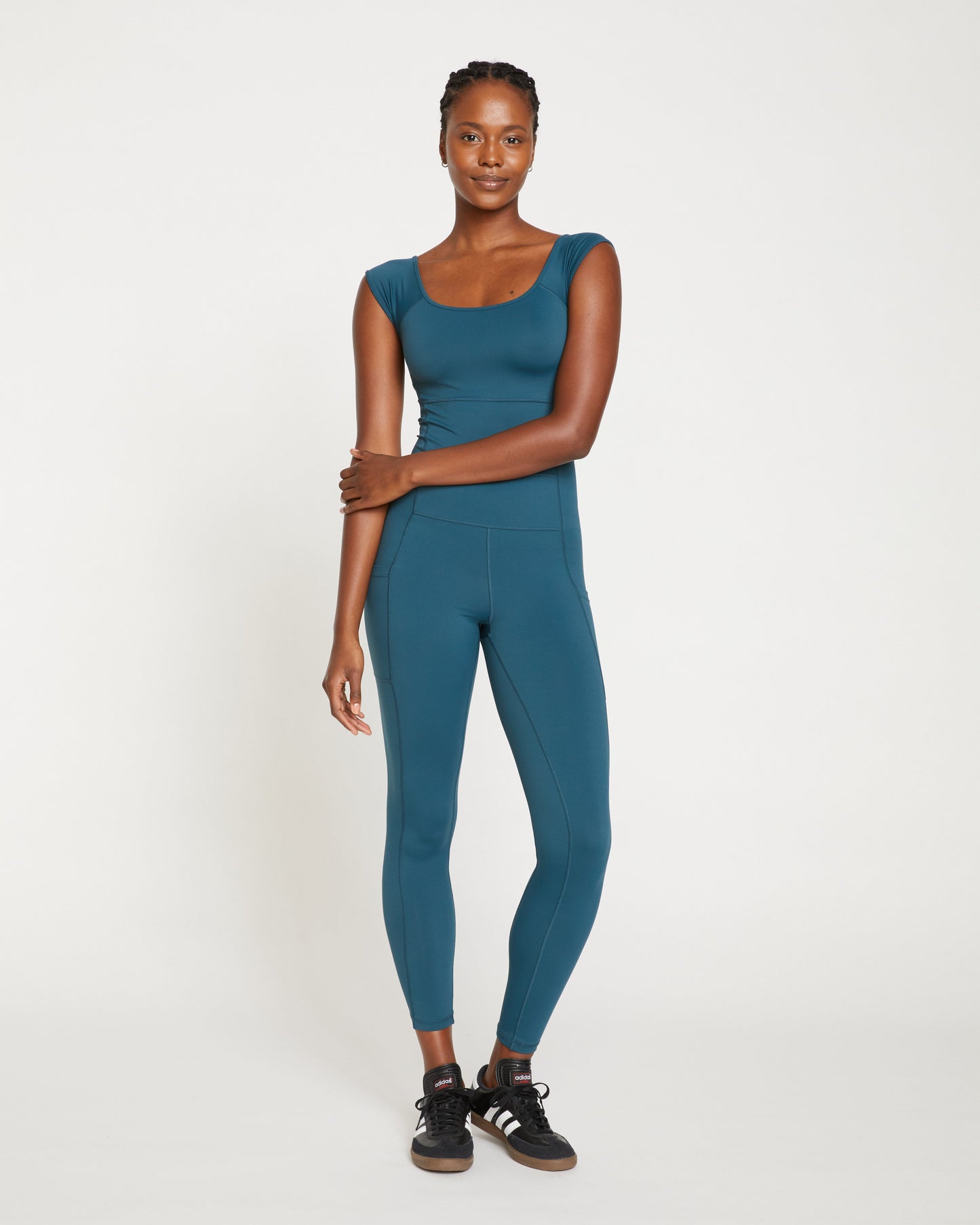 Next-to-Naked Cap Sleeve Bodysuit - Deep Sea