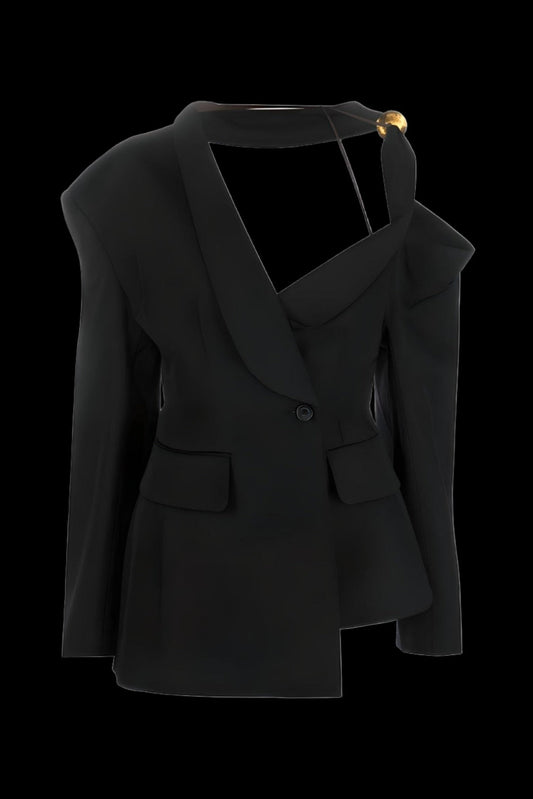 Off Shoulder Contraption Blazer