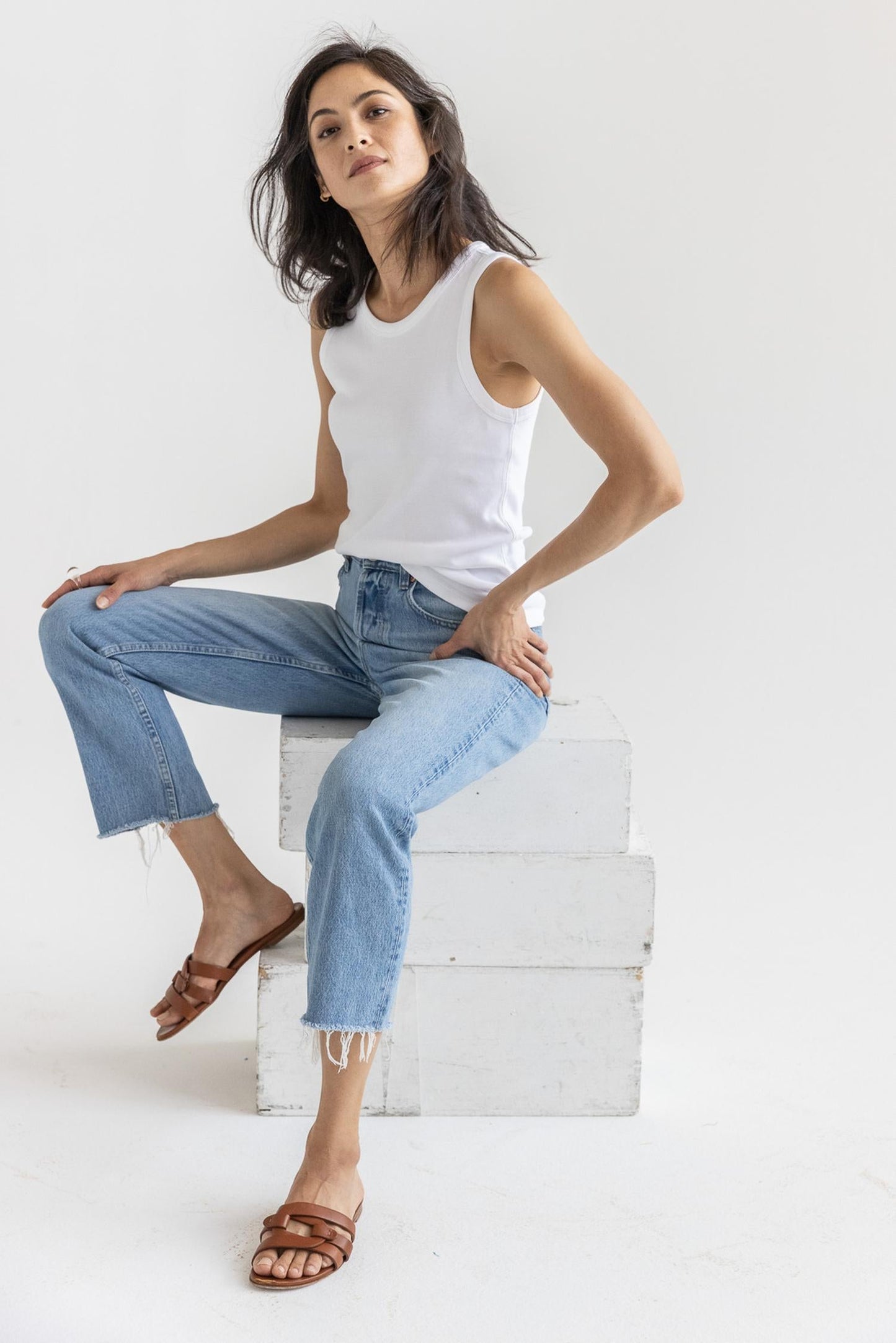 Jewel Tank in White