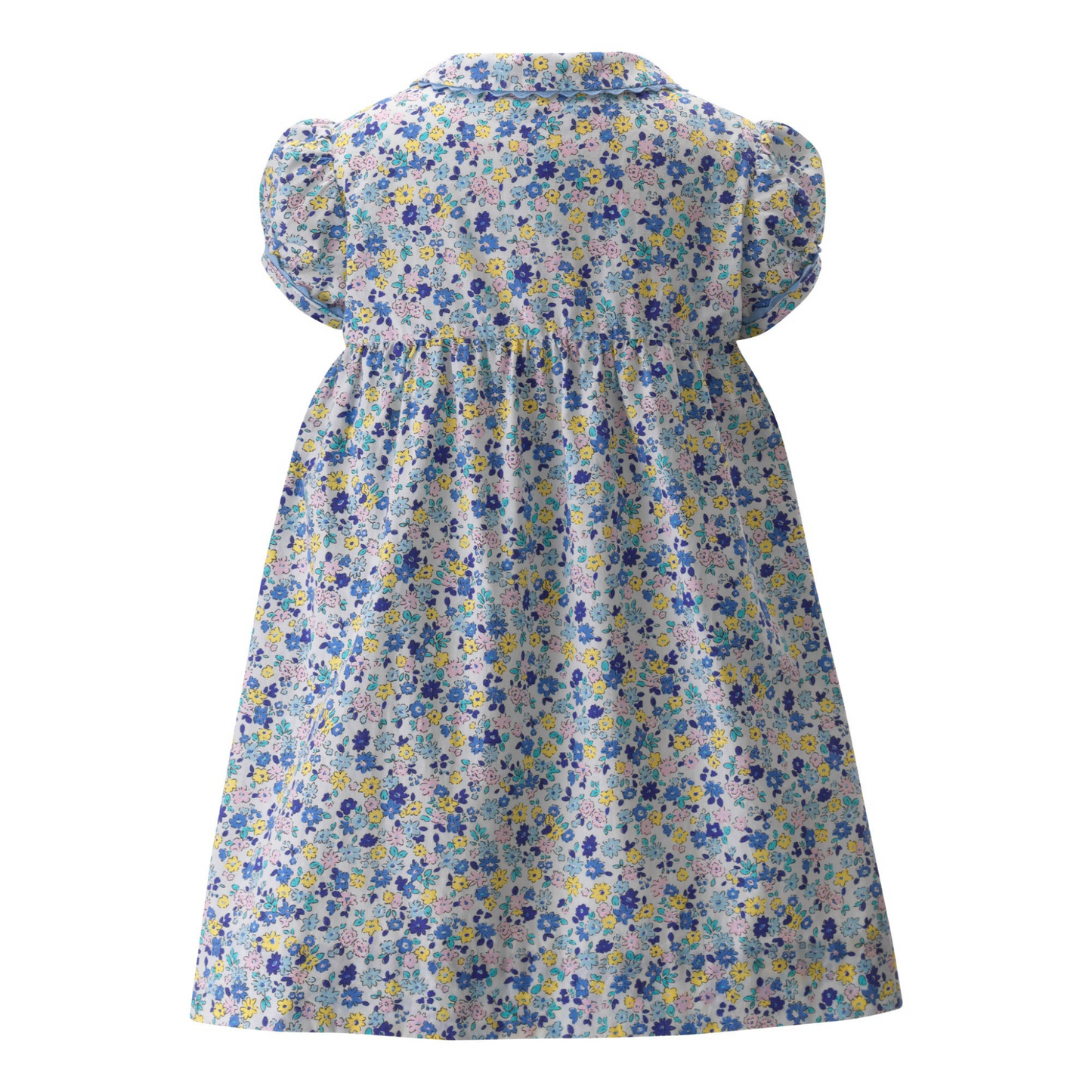 Pastel Floral Smocked Button Front Dress & Bloomers