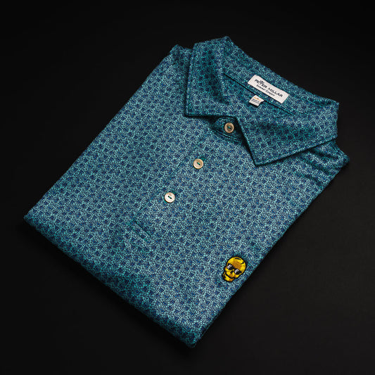 Polygon Yellow Skull Polo Shirt