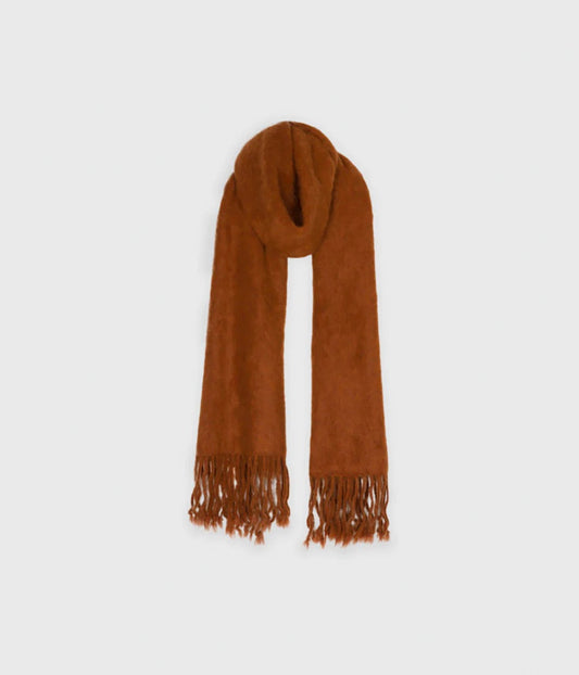 SAYAKA DAVIS brushed mohair scarf in cognac