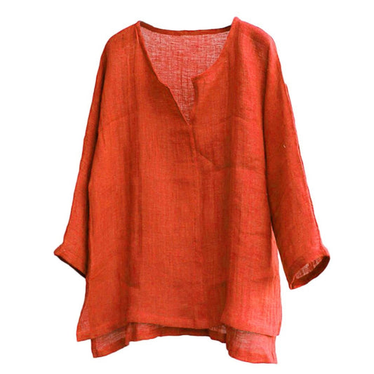 Casual Breathable Camisa Masculina Loose Blouse - size XXXL