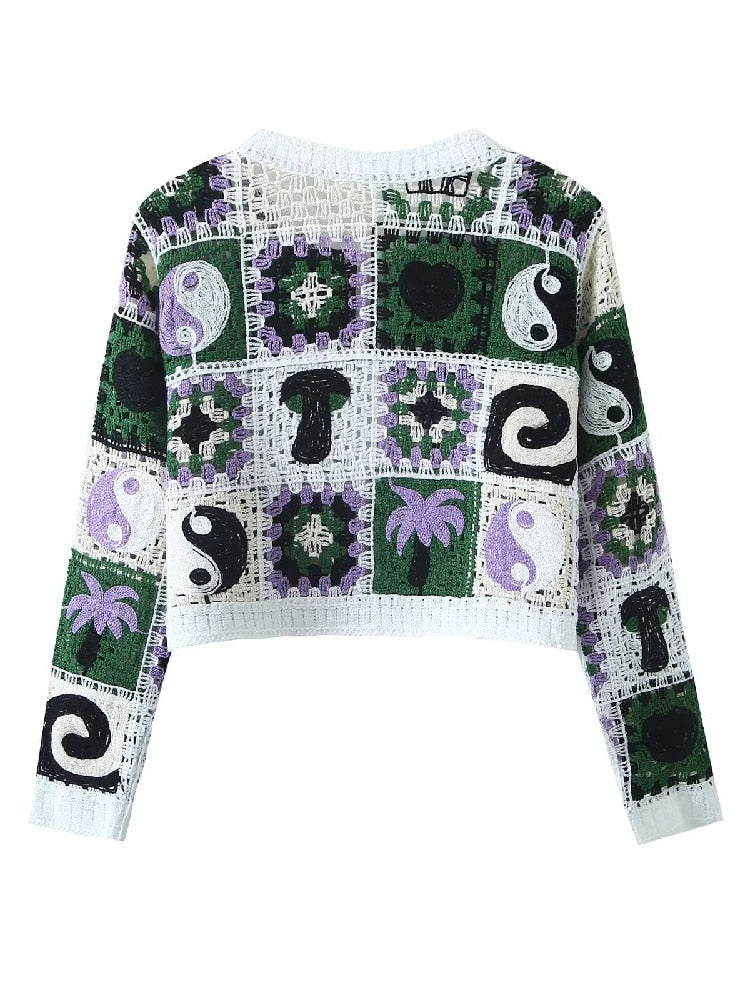 Totem Plaid O neck Full Sleeve Holiday Sweater