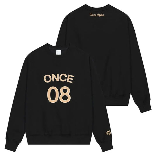 Twice Letter Oversize  Print Sweater