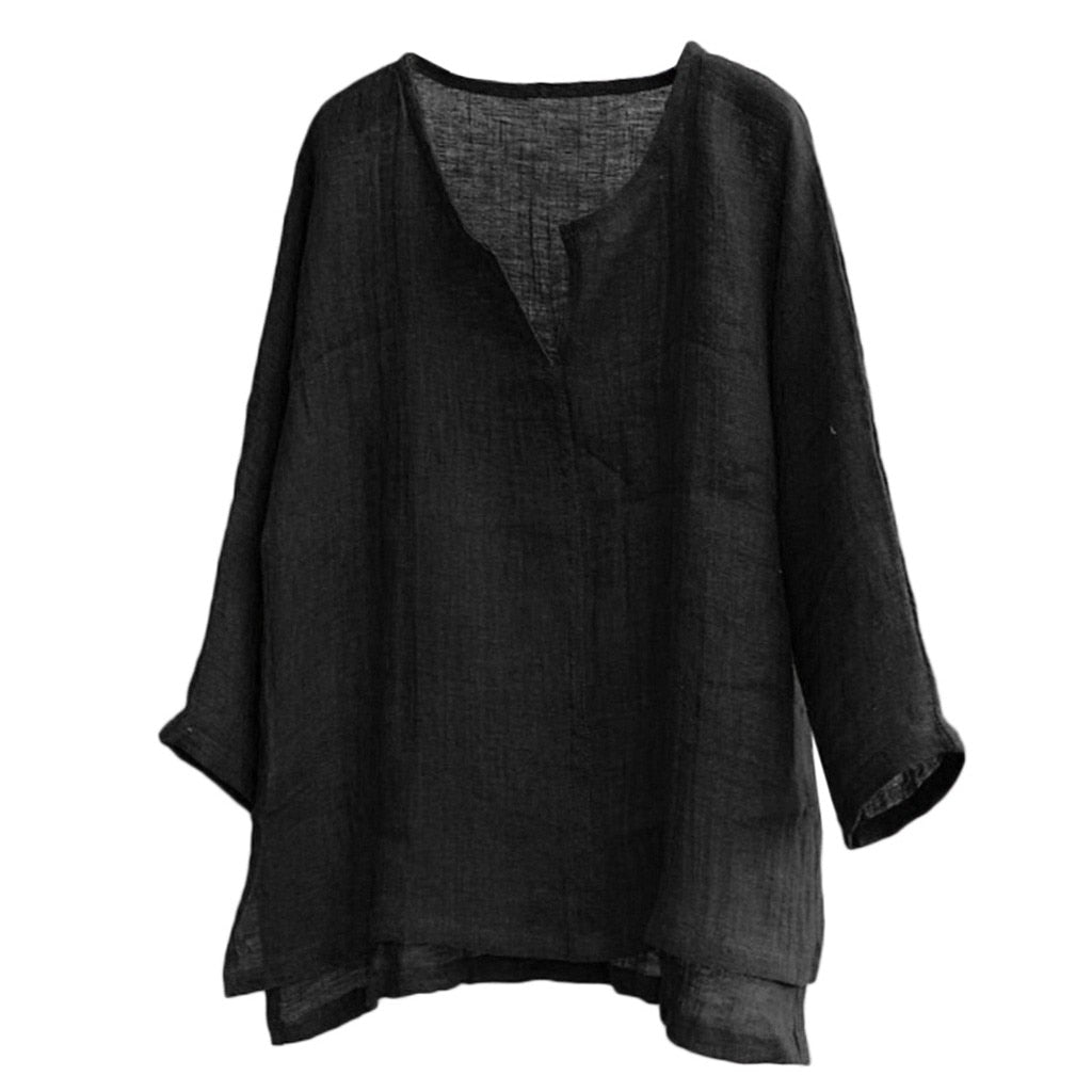 Casual Breathable Camisa Masculina Loose Blouse - size XXXL