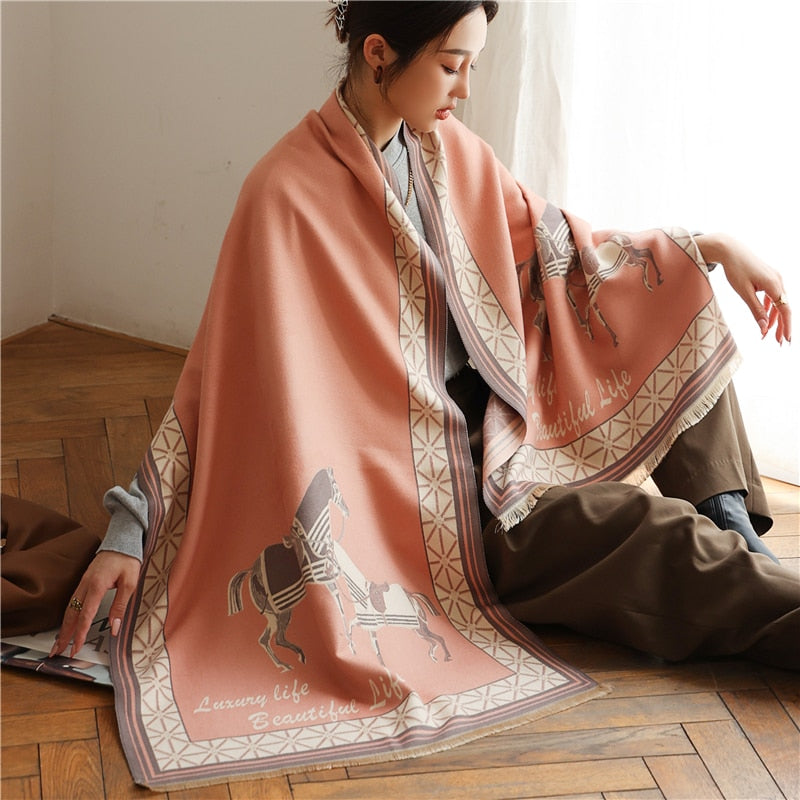 Women Cashmere High-Quality Pashmina Blanket