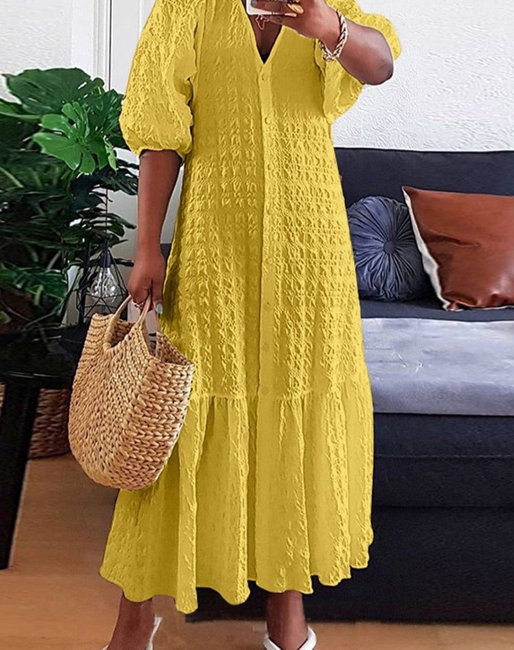 Pleated Long Dress - Ishka