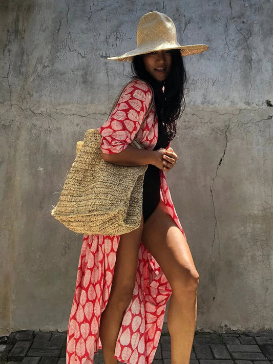 Halo Dye Cover Up Kimono Long Cardigan