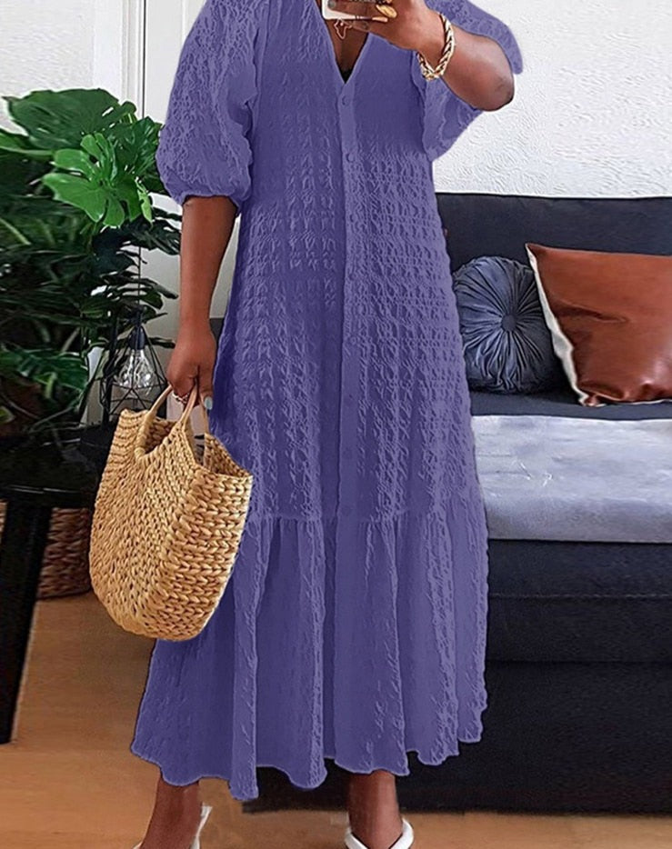 Pleated Long Dress - Ishka