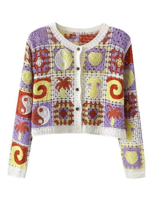 Totem Plaid O neck Full Sleeve Holiday Sweater