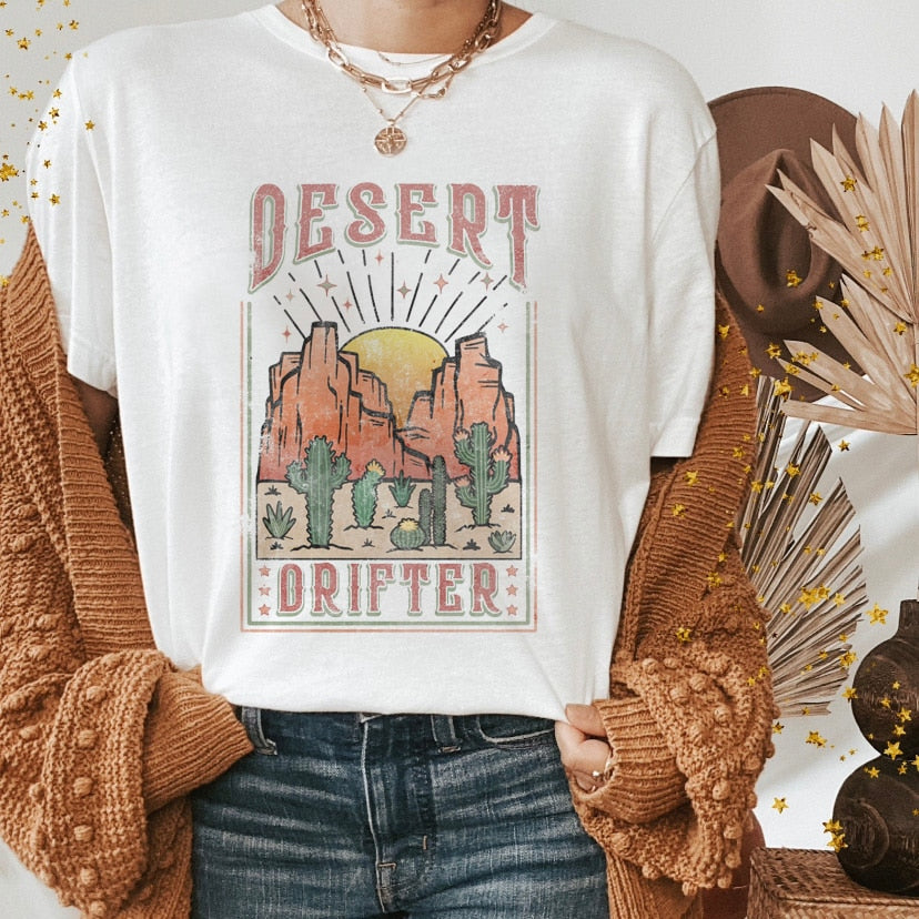Vintage Western Denim Cartoon Graphic Top - SIze Small