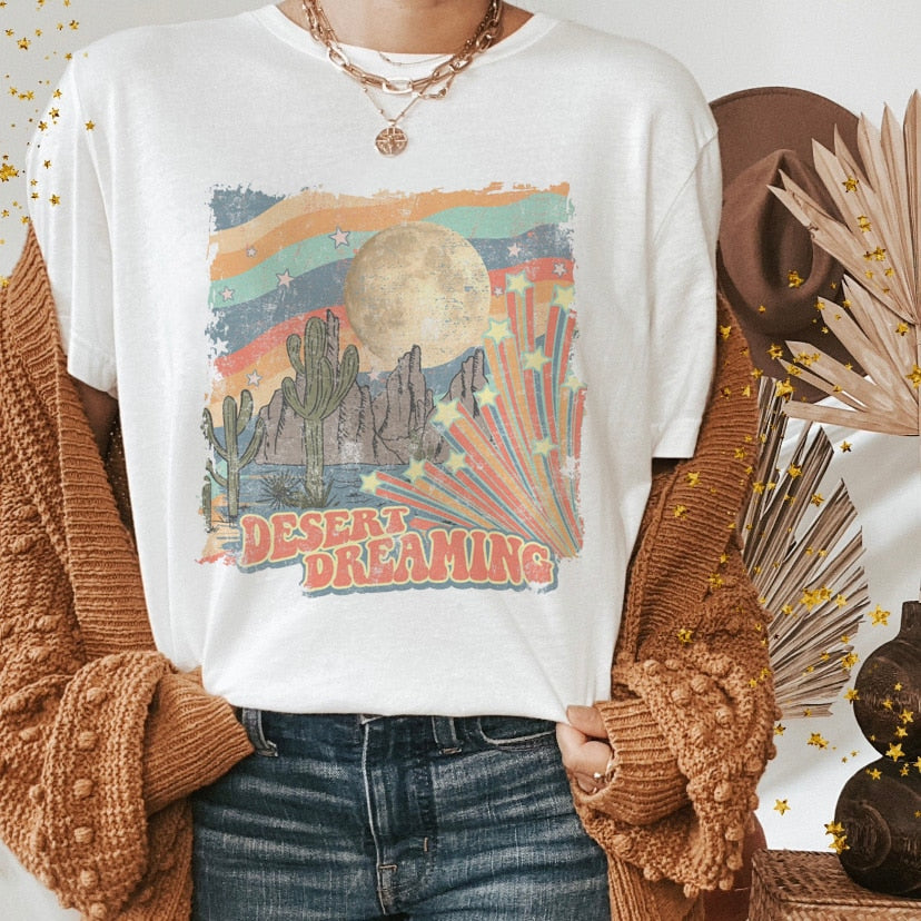 Vintage Western Denim Cartoon Graphic Top - SIze Small