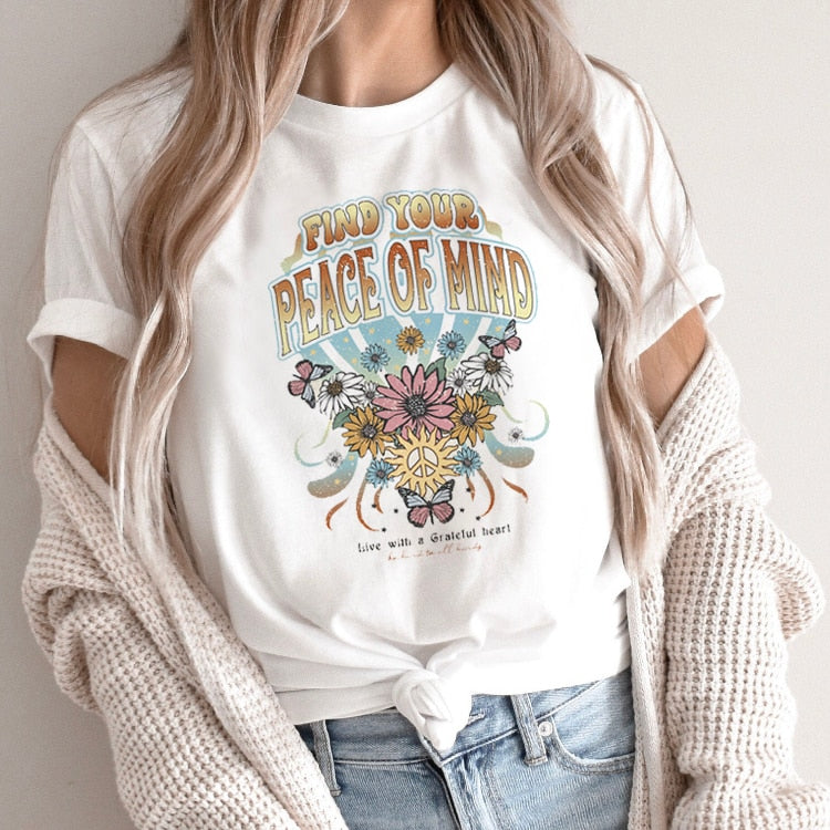 Casual Short Sleeve O Neck Graphic T-shirt - size XXL