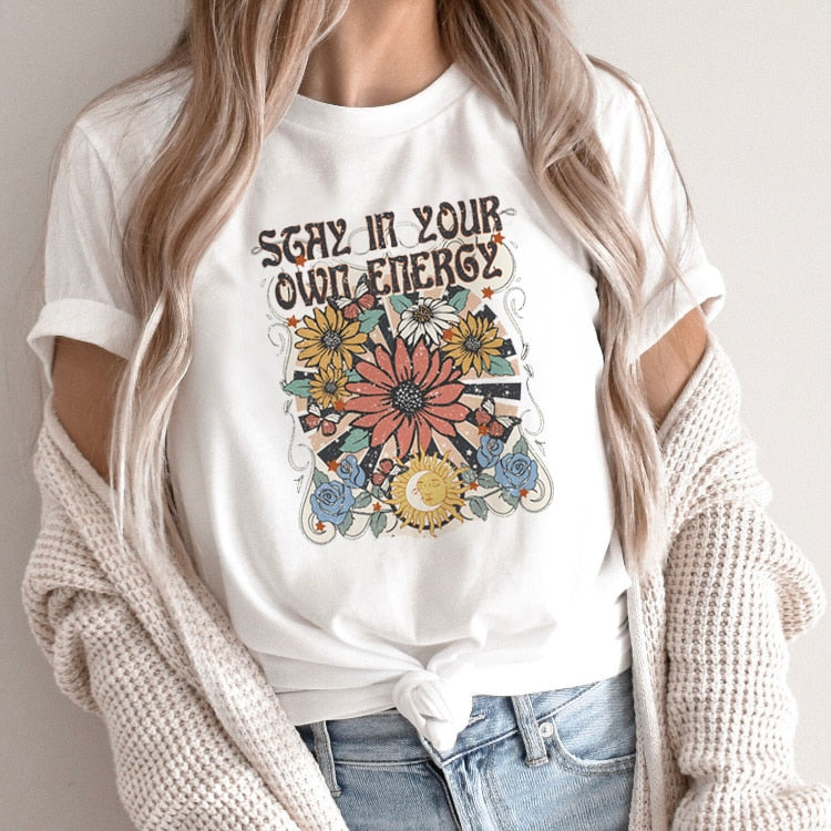 Casual Short Sleeve O Neck Graphic T-shirt - size XXL