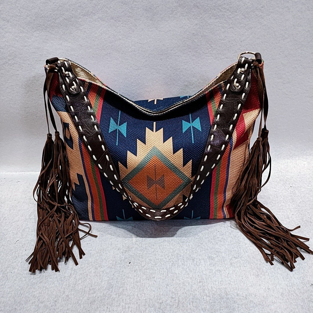 Bohemian Canvas Crossbody Bag