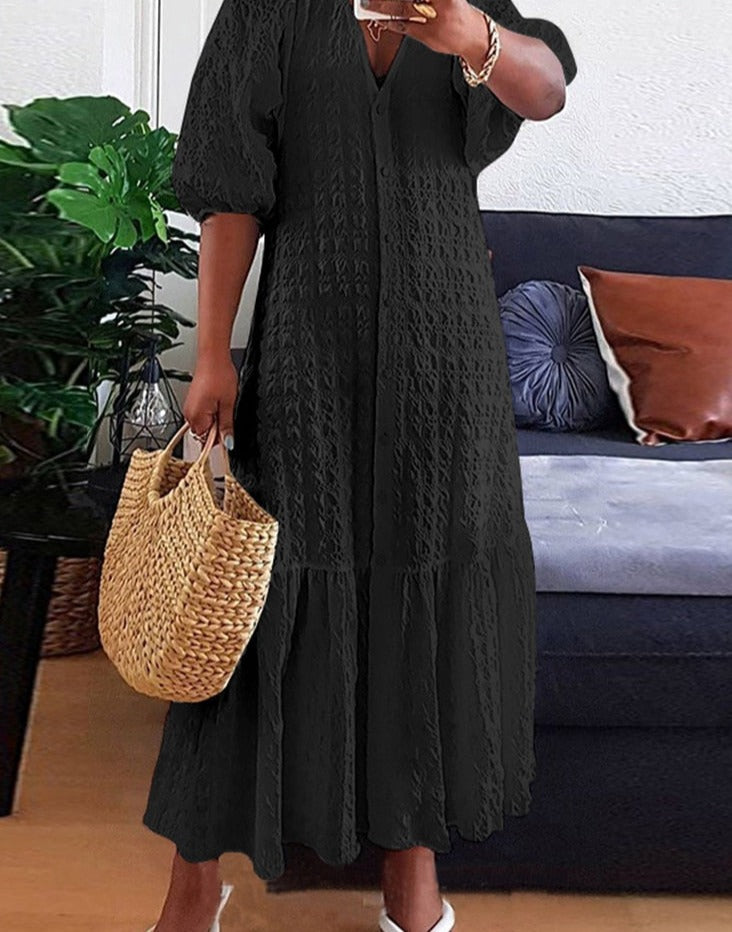 Pleated Long Dress - Ishka