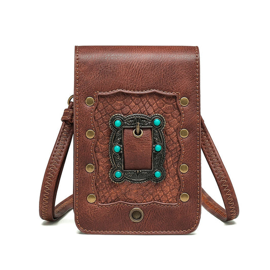 PU Leather Small Punk Crossbody Shoulder Bag