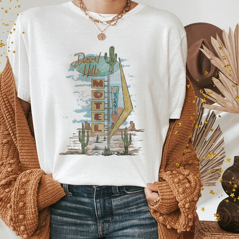 Vintage Western Denim Cartoon Graphic Top - SIze Small