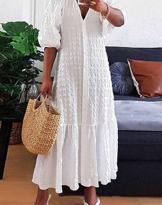 Pleated Long Dress - Ishka