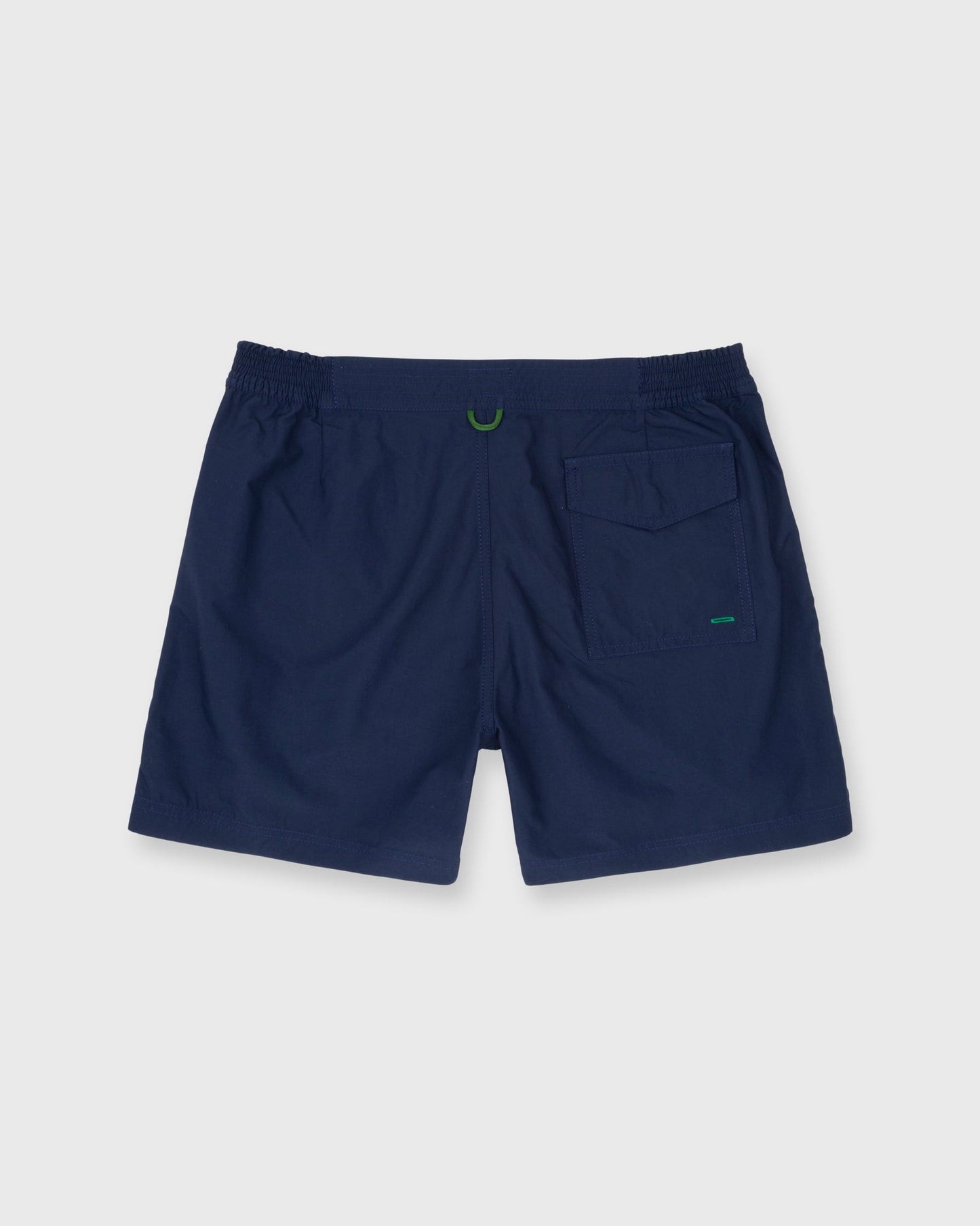 Zip-Front Standard Swim Short in Navy Nylon
