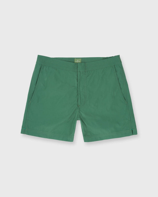 Zip-Front Standard Swim Short in Pine Nylon