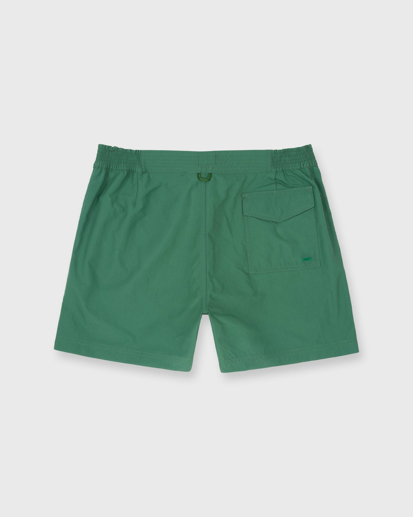 Zip-Front Standard Swim Short in Pine Nylon