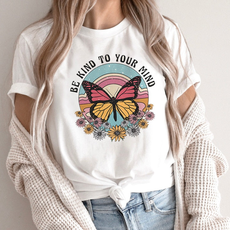 Casual Short Sleeve O Neck Graphic T-shirt - size XXL