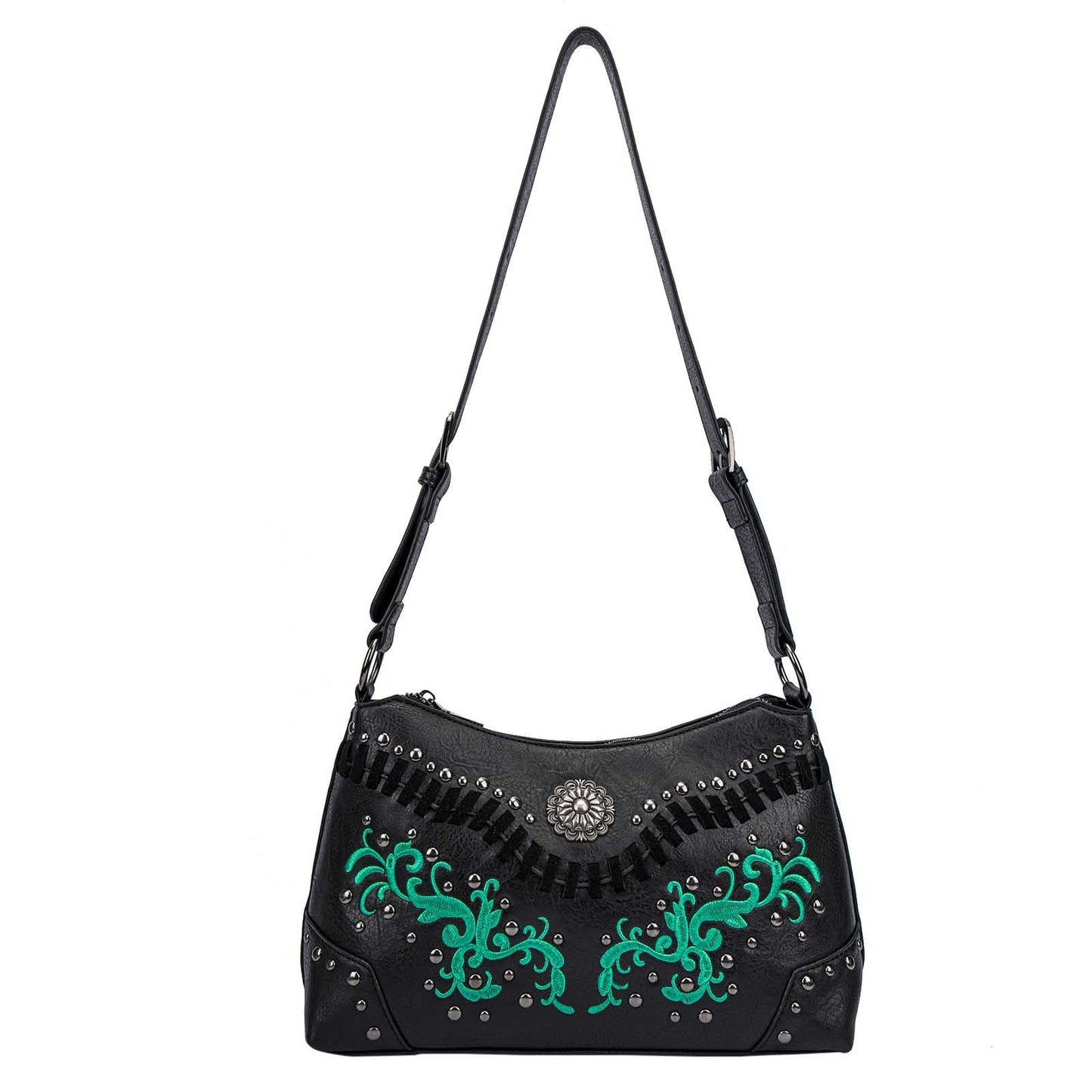 Luxury Embroidered Studs Stitch Shoulder Bag