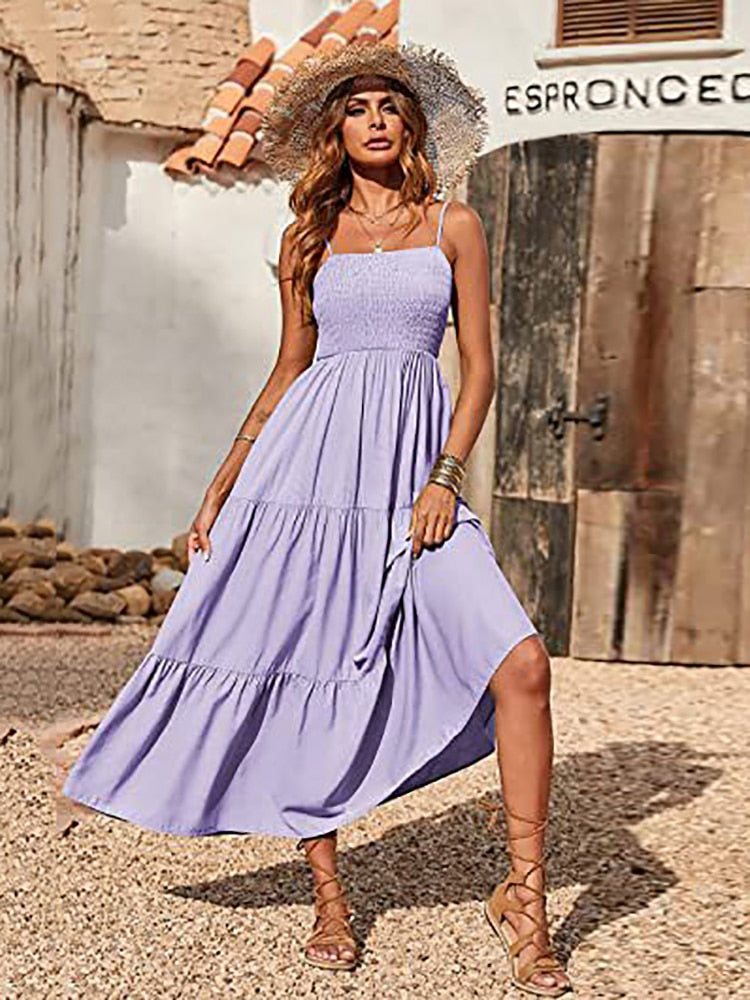Women Sleevless Slim Sexy Holiday Dress