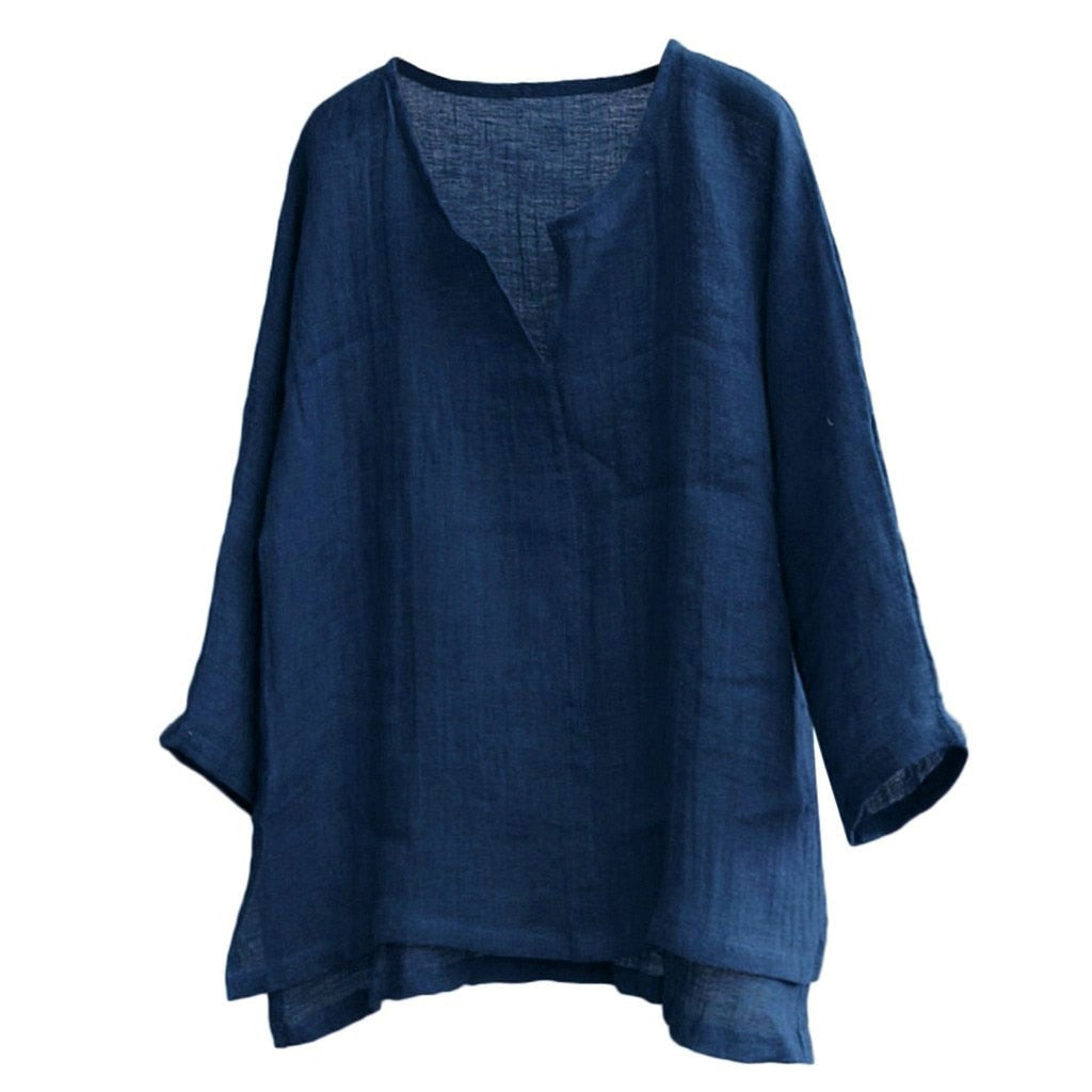 Casual Breathable Camisa Masculina Loose Blouse - size XXXL
