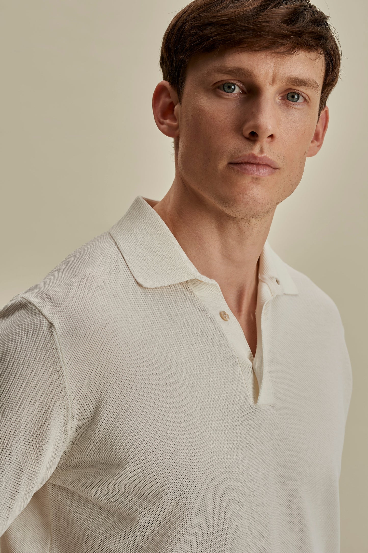 Cotton Air Crepe Polo Shirt