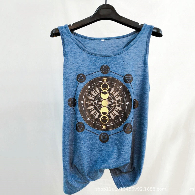 Bohemian Sleeveless Beach Wear Chic Loose Tshirt